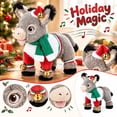 Musical Dominic the Donkey Christmas Plush, Singing and Dancing Battery ...