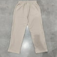 thumbnail image 4 of Hxshgdsn Mens Wide Pants Open Bottom With Pockets Elastic Waist Full Length Pants Beach Casual Holiday Khaki L, 4 of 9