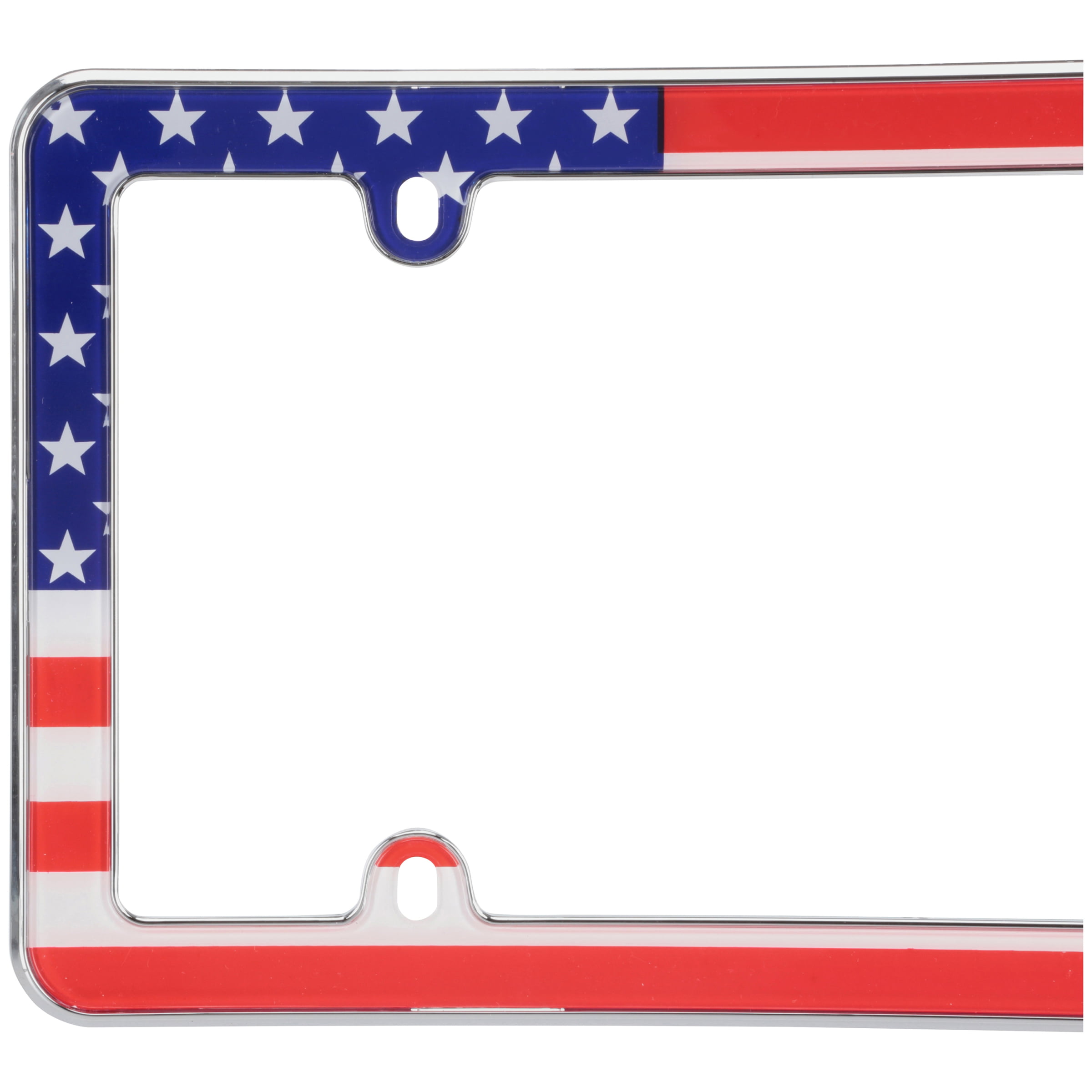 Cruiser Accessories 23003 USA Flag License Plate Frame- Chrome