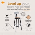 thumbnail image 2 of Hampden Furnishings Felix Collection 30-Inch Steel Stool with Backrest, Black, AssemblyReady, 2 of 6