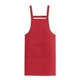 thumbnail image 2 of Qiopertar Under $5 H-Back Style Apron with Pocket, Adjustable Kitchen Apron for Women and Men, Polyester Cooking Apron, 2 of 5