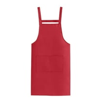 H Back Style Aprons for Women Men, Adjustable Straps Large with 2 Pockets Canvas Waterproof Apron for Chef Kitchen Cooking Home