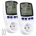thumbnail image 1 of Medidor de consumo de energía de doble tarifa, medidor de energía Maxcio Socket con pantalla LCD Protección contra sobrecarga Medidor de consumo de energía Wattmeter 3680w Max 2 Pac. Afortunado Sencillez, 1 of 5