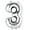 3, variant on Efavormart Silver 40" tall Alphabet Letters / Number Foil Balloons Birthday Party  Decorations Graduation New Year Party Supply - 3