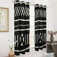 thumbnail image 3 of African Mud Cloth Black And White Study Room Living Kitchen Bedroom For Blackout Curtain Printed 2 Panels, 3 of 6