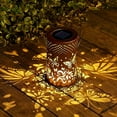 thumbnail image 4 of Solar Lantern Solar Lantern Outdoor Decor Butterfly Metal Hanging Light Waterproof Garden Patio Led Lighting Moonlight Hollow Design 7" Height Outdoor Hanging Light, 4 of 6