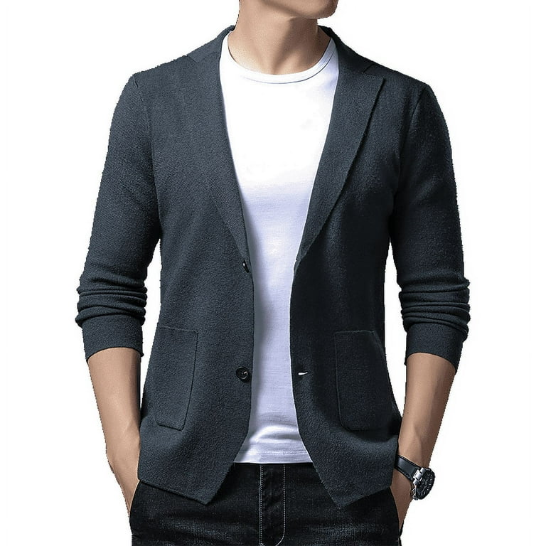 Men s Knitted Cardigan Buttonless Casual Comfortable and Versatile Man Clothes Coats Jacket