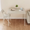thumbnail image 6 of Aoile 33.6" Folding Card Table, Portable Board Game Table with PU Soft Cushion & Anti-slip Foot Covers, Metal Foldable Table for Home, Parties, Picnics, Beige, 6 of 9