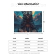 thumbnail image 5 of Naloa Starry Sky Moon Wolf Leader Flannel Blankets - Thick and Warm Blanket for Winter, Soft Fuzzy Plush King Blanket for All Seasons40"x30", 5 of 6