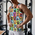 thumbnail image 5 of Fotbe Cute Dogs Collage Pattern Men's Quick Dry Workout Tank Top Gym Muscle Tee Fitness Bodybuilding Sleeveless T Shirt Breathable Workout Shirt-Small, 5 of 9