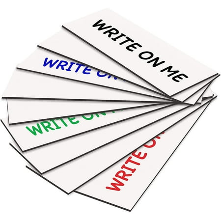 

Flexible Magnets - Dry Erase Magnetic White Shelf Label Magnets 2 x10 . Perfect for Kitchen of Office (Pack of 25)