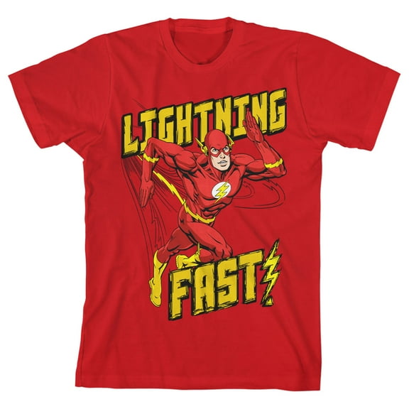 DCO Flash Lightning-Fast Youth Boys Red T-Shirt-Medium