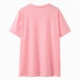 thumbnail image 4 of KPOPLK Girls T Shirts Ruffle Short Sleeve Summer Pleated Crewneck Casual Tops Tees Blouses Size 7-8 Years,Pink, 4 of 8