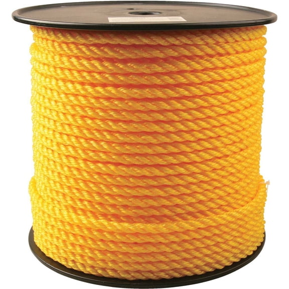 Do it Best 3/8 In. x 350 Ft. Yellow Twisted Polypropylene Rope 700192