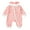 Pink, variant on Bagilaanoe Newborn Baby Girl Fall Jumpsuit Floral Print Long Sleeve Bodysuit   Headband 6M 12M 18M 24M Infant Full Zip One Piece Romper
