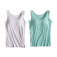 thumbnail image 1 of Womens Cotton Camisole Adjustable Camisole With Frame Bra Stretch Undershirt, 1 of 6