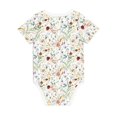thumbnail image 2 of Daiia Wildflower Watercolor Printed Unisex-Baby Short Sleeve Onesies Bodysuits Baby Climbing Clothes Soft and Comfortable Romper with Expandable Shoulder Design-2 Years, 2 of 8