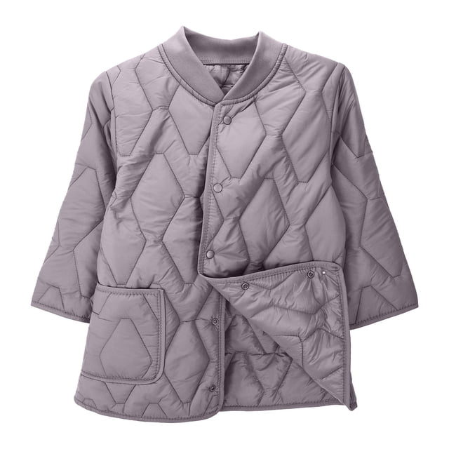 Veste Matelassée à Manches Courtes pour Femme, Col Montant, Design Matelassé, Couche Légère et Chaude avec Poches, Style Décontracté de Rue