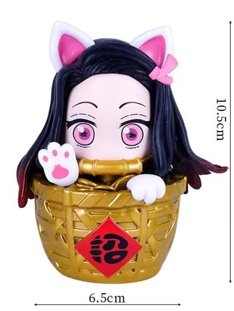 New Kamado Figure, q Version Bamboo Kamado Nezuko Anime Figures 11cm/4.3inch Anime Model Game Character Statue Collection Decoration Gift
