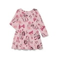 thumbnail image 2 of Barbie and Polly Pocket Toddler Girls' Print Dress with Long Sleeves, Sizes 12M-5T, 2 of 5