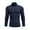 Navy Blue, variant on Mens Mock Neck Long Sleeve Tees Slim Fit Knit Pullovers Soft Fleece Ribbed Thermal Base Layer Tops