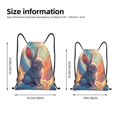 thumbnail image 2 of Balery Sunshine Winged Rabbit Pattern Drawstring Backpack Bag Sport Gym Sackpack Cinch Bags Pattern Drawstring Backpack Bag Sport Gym Sackpack Cinch Bags -Small, 2 of 6