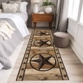 thumbnail image 6 of Farmhouse Stars Kitchen Runner Rug 2x6 Washable Runners for Hallway Non Slip Vintage Country Western Wooden Grain Large Area Rug Indoor Floor Carpet for Bathroom Laundry Entryway Bedroom Living Room, 6 of 9