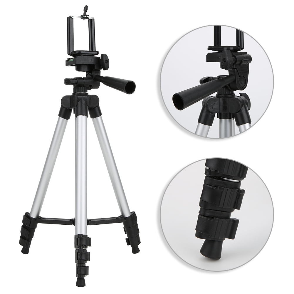 Flexible Tripod,3110 Aluminium Alloy Silver Mobile Phone Tripod