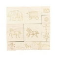 thumbnail image 3 of Circus Themed Engraved Wood Rubber Stamp Set   13 Pieces, 3 of 3