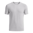 thumbnail image 5 of Lumtrix Mens T-Shirts Knit Short Sleeve Crewneck Shirts Casual Pullover Basic Trendy Summer Tees White S, 5 of 5