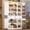 White-Style B, variant on ChVans 71" Tall Kitchen Pantry with 6 Doors, Storage Cabinet with 2 Large Drawer 6 Hanging Shelves, Freestanding Cupboard for Dining Room Living Room