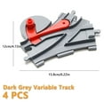 thumbnail image 3 of Train Track Series Compatible With DUPLO 10874 10872 10882 Large Brick Accessories Straight Curved Track Expansion For Kid DIY 4PCS Switch Track L, 3 of 5
