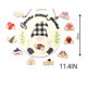 thumbnail image 2 of Cateissary Colgadores de pared de Navidad Festival Accesorios de vacaciones de doble cara DIY Colgante de Colgante Entrada Casa de campo Kits de decoración para fiestas estilo muñeca sentada, 2 of 6