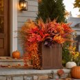 thumbnail image 5 of Cadancy Artificial Flowers Fall Bouquet Fake Plants Autumn Floral Arrangement Thanksgiving Decorations Home Wedding Centerpiece Indoor Outdoor Porch Vase Filler Harvest Decor, 5 of 9
