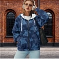 thumbnail image 2 of Uorisanigo Blue Turtle Print Hoodie Oversized Sweatshirt Size XL Loose Fashion Long Sleeve Comfy Casual Sweatshirts Soft Warm Winter Clothing Outfits, 2 of 7