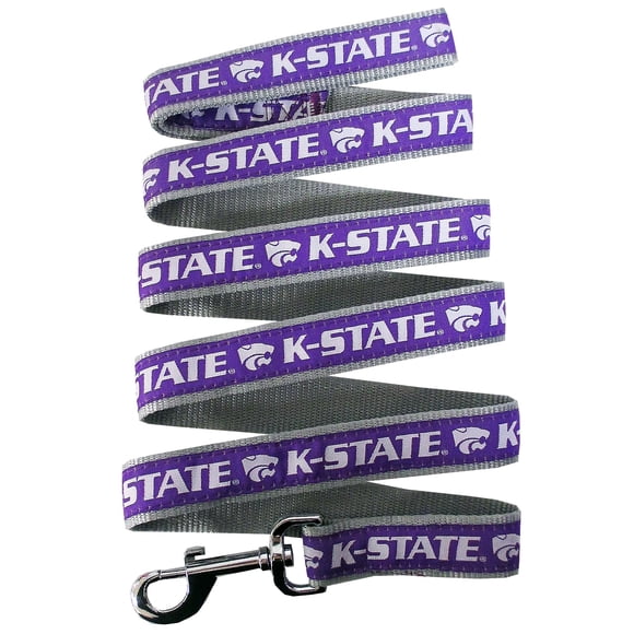NCAA PET Leash, Medium, Kansas State Wildcats, Dog Leash, Shiny & Colorful Leash for Dogs & Cats Licensed by The NCAA