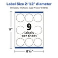 thumbnail image 6 of Avery Matte Clear Round Scalloped Labels, 2.5" Diameter, 90ct, 6 of 10