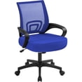 thumbnail image 1 of Silla de oficina Yaheetech con respaldo medio, malla, ergonómica, giratoria, azul, 1 of 9