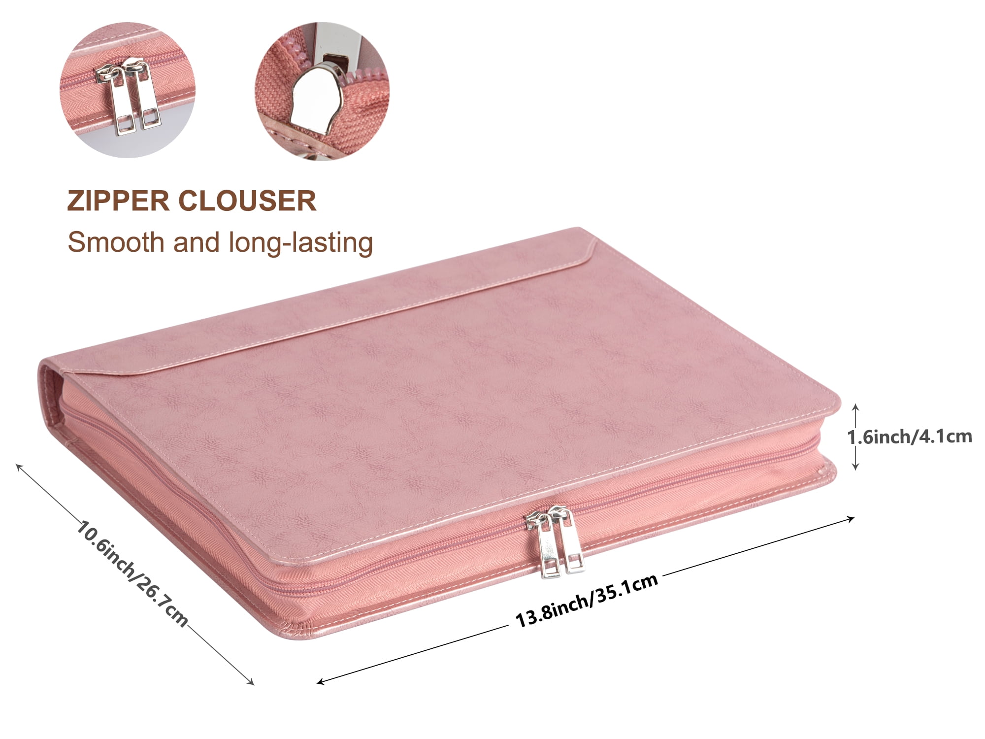 Women Portfolio Pink Leather Padfolio A4, Personalized Leather Portfolio  Binder for Men, Letter Size Leather Padfolio Folder, Business Gift 