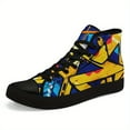 thumbnail image 6 of Coolcustomize Men's Graffiti High-Top Sneakers - Street Art Design Trainers with Vibrant Abstract Patterns, Breathable Fabric Upper & Rubber Sole, Casual Hip-Hop Style for All-Season Wear (Plus Size), 6 of 10
