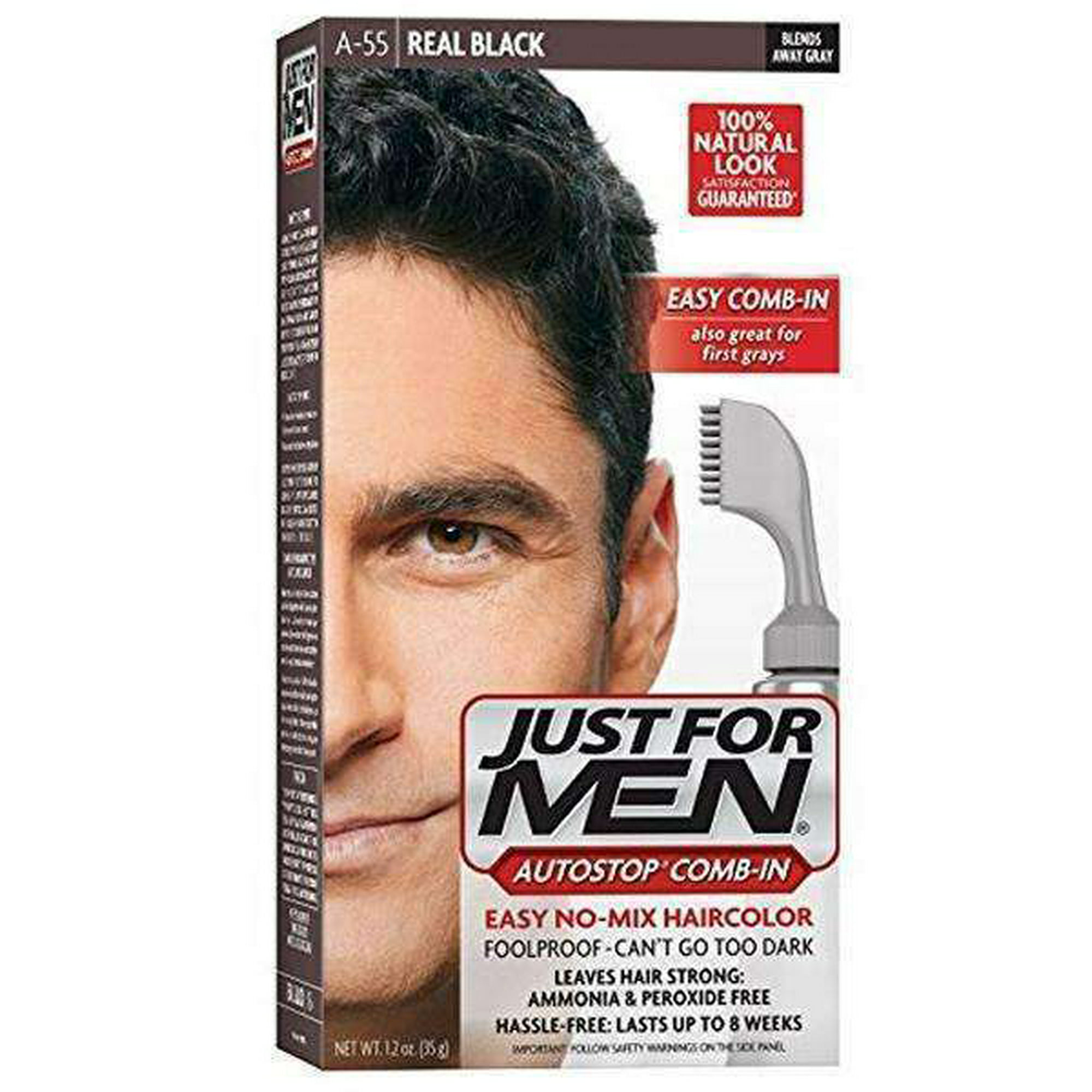 Just For Men Autostop Comb-In Hair Colour- A-55 Real Black | Walmart Canada