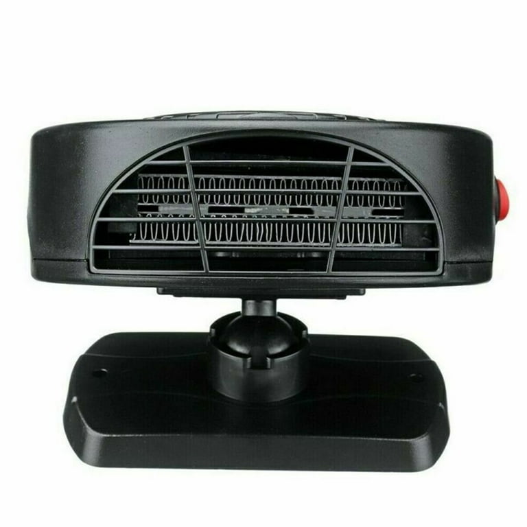 Car Defroster Defogger 12V Truck Car Heat Cooling Fan, Portable Car Heater,  Plug Adjustable Thermostat in Cigarette Lighter 150W 3-Outlet Plug USB,  Black 