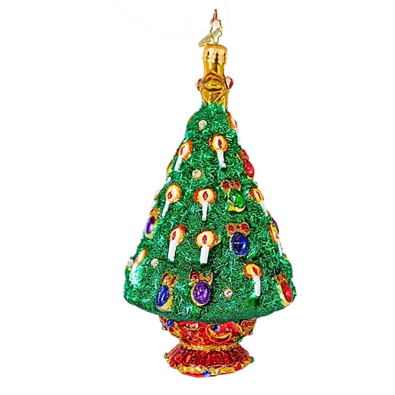 Christopher Radko Company 5.75In Jeweled Spruce, Glass, Christmas Tree Candles 1018613