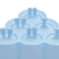 thumbnail image 3 of Moldes para polos de hielo 6 cavidades Sin BPA Niños DIY Molde de helado de silicona para la cocina casera Azul claro, azul espacial Dibujos animados triangulares, 3 of 5