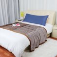 thumbnail image 3 of PiccoCasa 1Pc Pillowcase Zipper Long Staple Cotton, Standard Navy Blue, 3 of 10