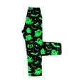 thumbnail image 4 of UJNDER Matching Family Halloween Print Pajama Long Sleeve Silk Like Sleepwear for Kids Comfortable Loungewear Party Outfit Kids Green_002 11-12 Years, 4 of 7