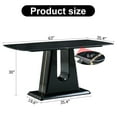 thumbnail image 6 of Sumdeal 63" Modern Faux Marble Dining Table for 4-6 people,Black Dining Table for Kitchen,Dining Room,Living Room, 6 of 6