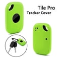 thumbnail image 4 of For Tile Pro (2024) Silicone Case Bluetooth Tracker Protective Cover with Hanging Buckle - Green, 4 of 5