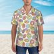 thumbnail image 2 of Fotbe Glazed Donuts Camisa Hawaiana para Hombre Unisex – Camisa Casual de Verano con Botones de Manga Corta de Algodón y Lino,X-Large, 2 of 7