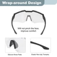 thumbnail image 3 of Gafas de sol deportivas polarizadas para ciclismo para hombres y mujeres, bicicleta de montaña, conducción, pesca, running, gris claro/negro, 3 of 6